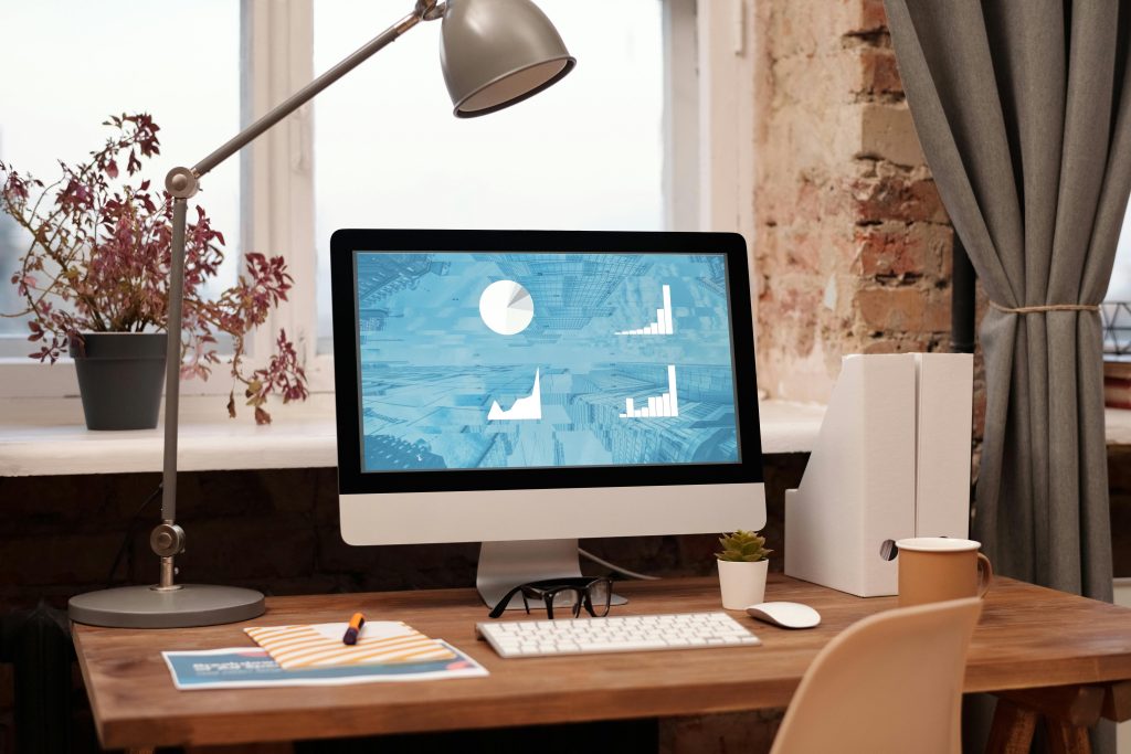 A Desk with a computer